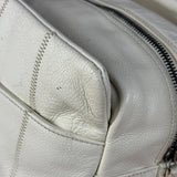 Chanel White Chocolate Bar Quilted Caviar LAX Bowler Bag 2004