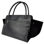 Celine Black Leather/Suede Trapeze Medium Handbag