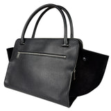 Celine Black Leather/Suede Trapeze Medium Handbag