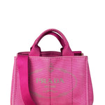 Prada Pink Canapa Canvas Handbag