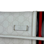 Gucci GG White Coated Canvas Sherry Line Belt Bag