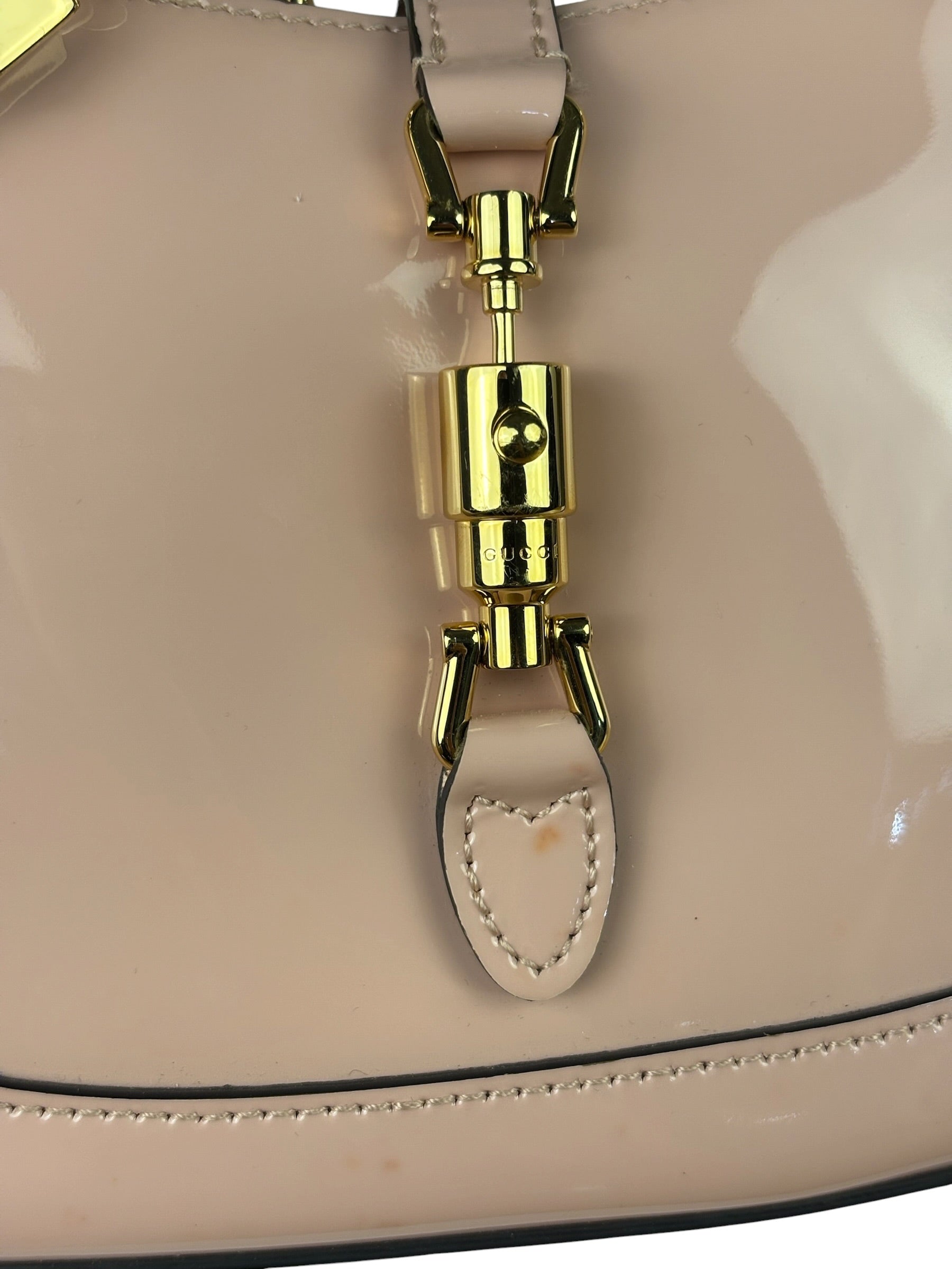 Gucci Pink Patent Leather Mini Jackie 1961 Hobo Bag