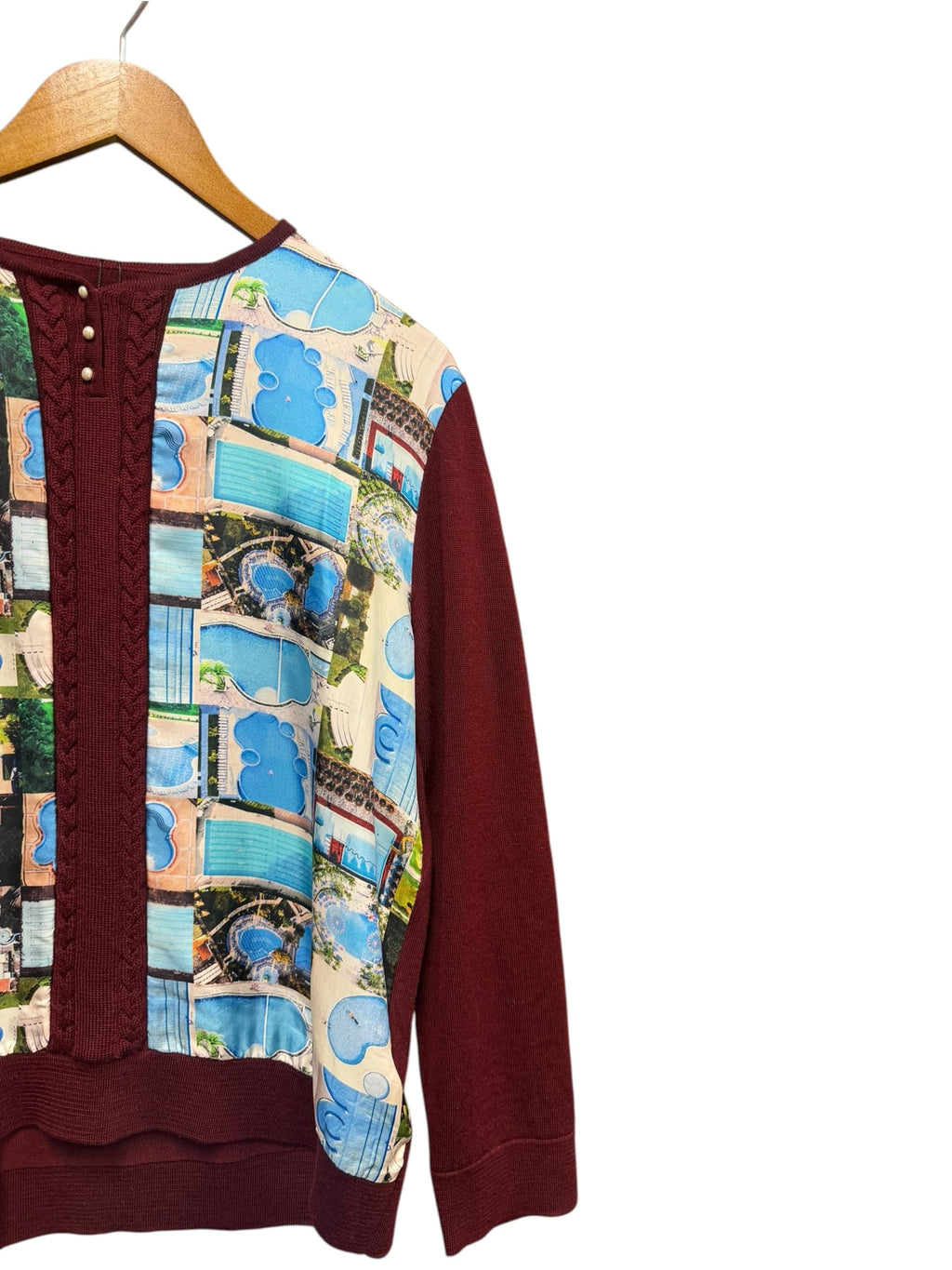 Maison Margiela Paris Fall 2020 'Swimming Pools' Silk Wool Sweater