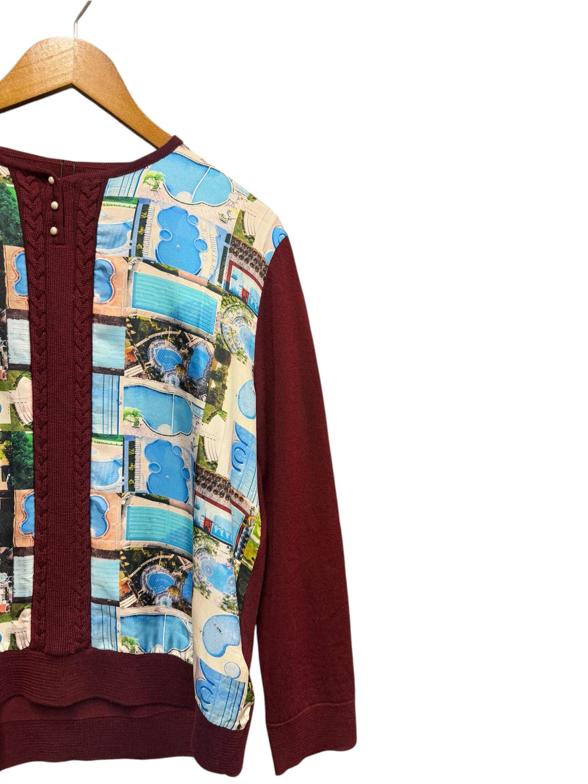 Maison Margiela Paris Fall 2020 'Swimming Pools' Silk Wool Sweater