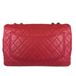 Chanel Red Quilted Caviar Leather Flap Bag 2008