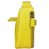Prada Yellow Saffiano Leather Triangle Shoulder Bag