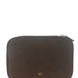 Tom Ford  Brown Suede Cosmetic Bag