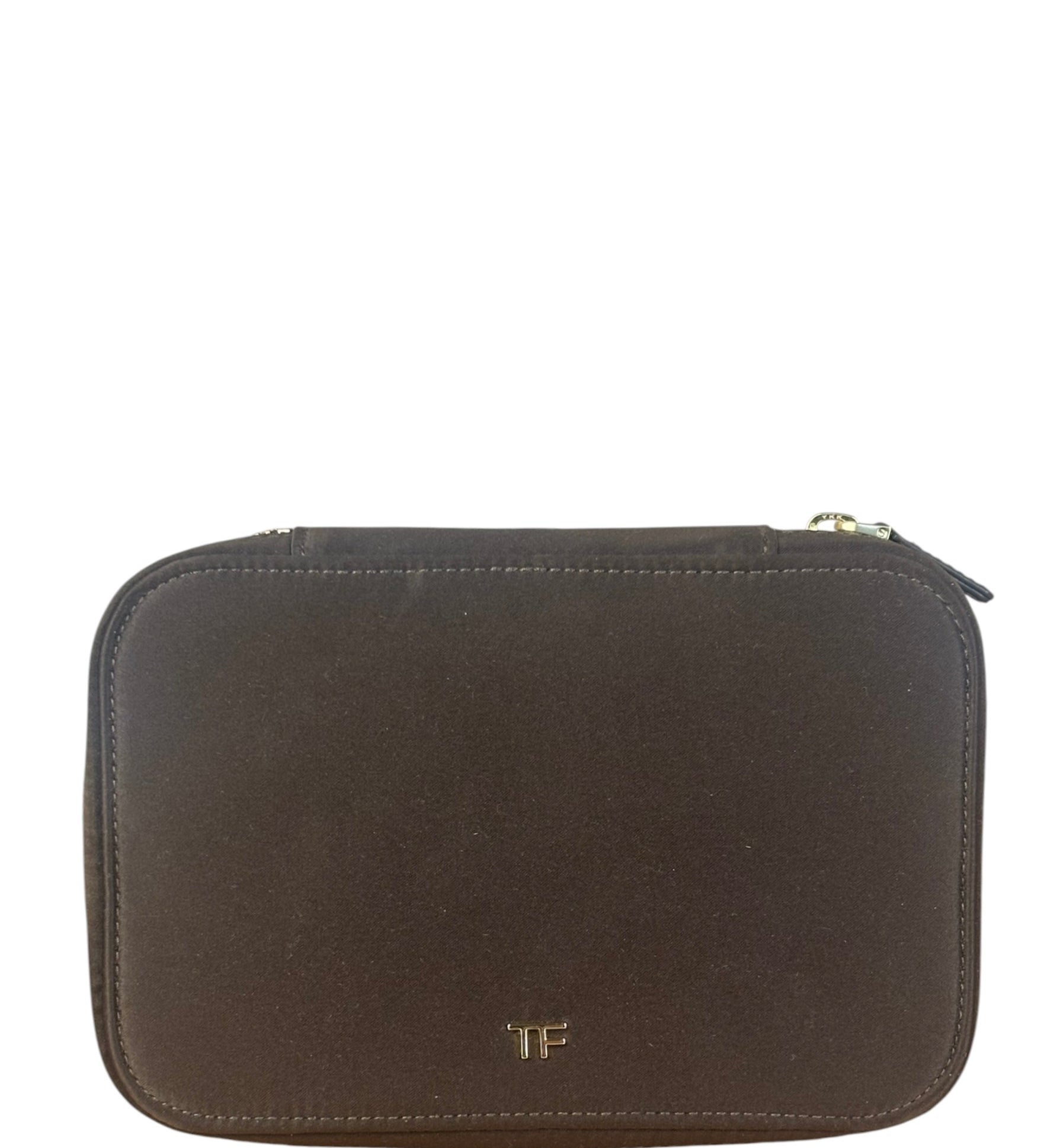 Tom Ford  Brown Suede Cosmetic Bag