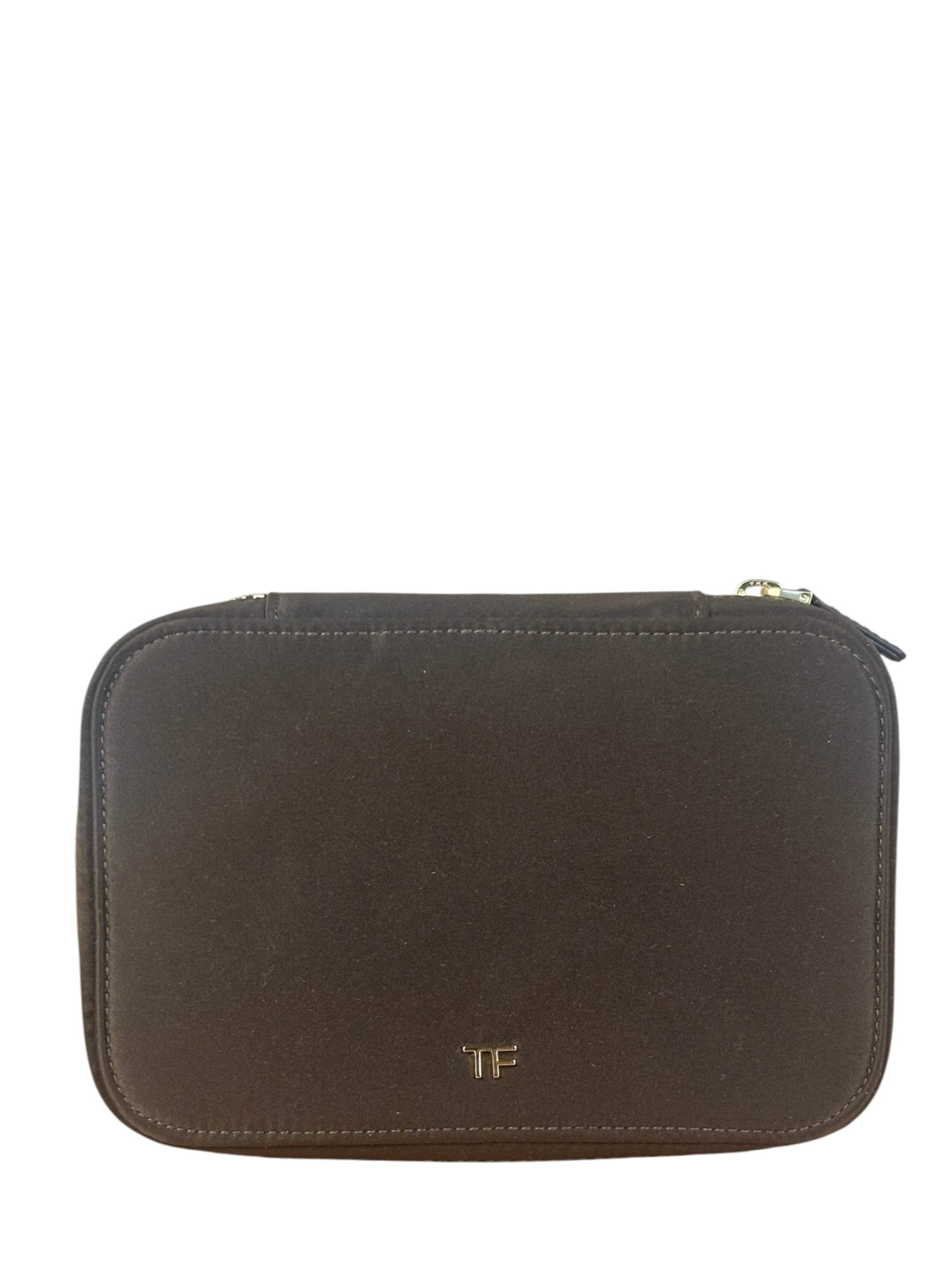 Tom Ford  Brown Suede Cosmetic Bag