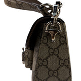 Gucci Beige Leather GG Horsebit 1955 Asymmentric Two-Way Bag
