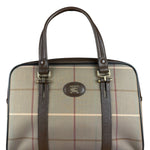 Burberry Brown Vintage Check Boston Handbag