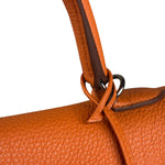 Hermes 2011 Orange Togo Leather Palladium Kelly 35