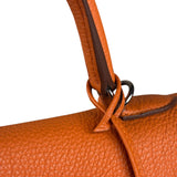 Hermes 2011 Orange Togo Leather Palladium Kelly 35