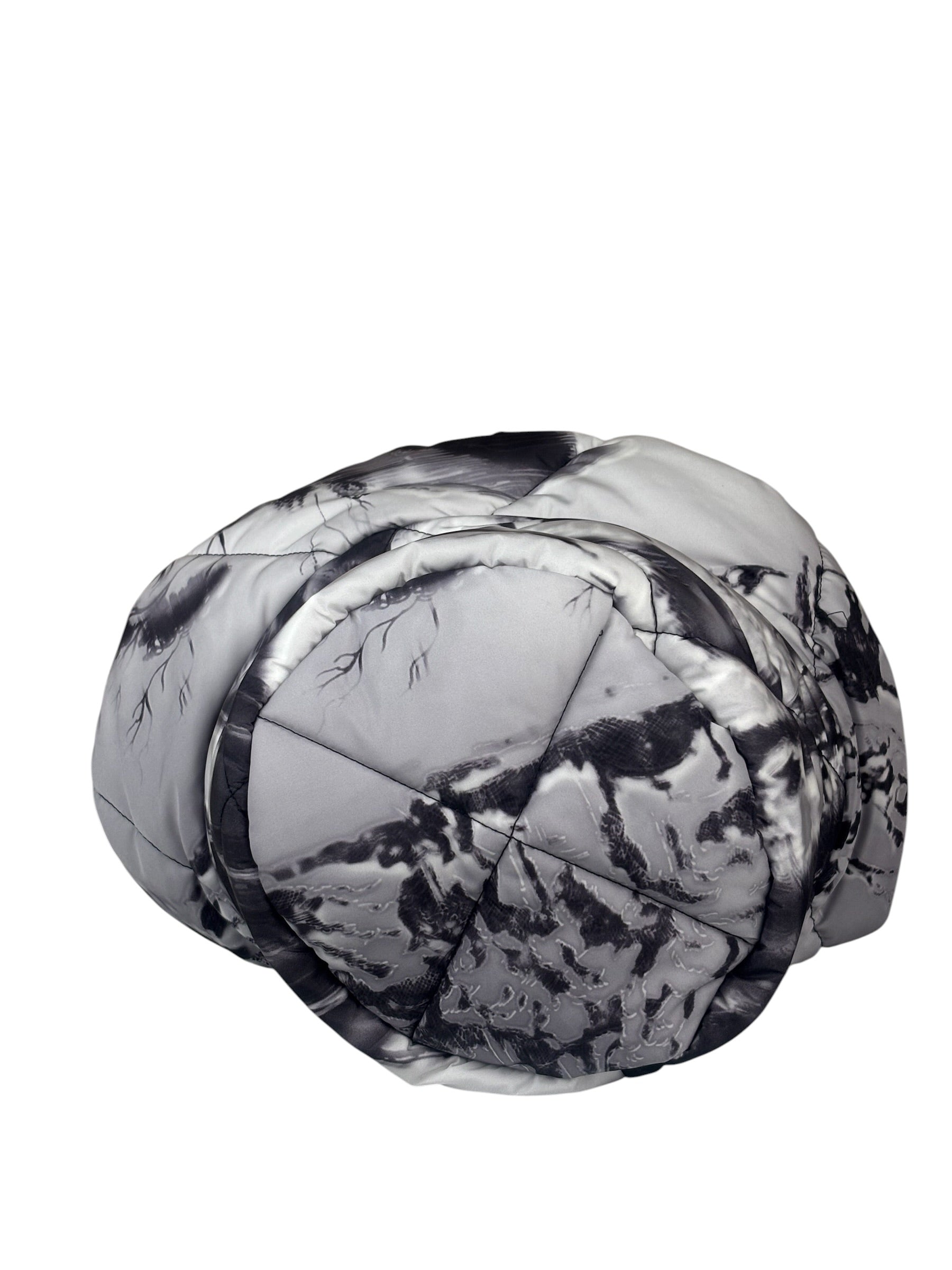Prada Grey/Black Padded Re-Nylon Bucket Hat