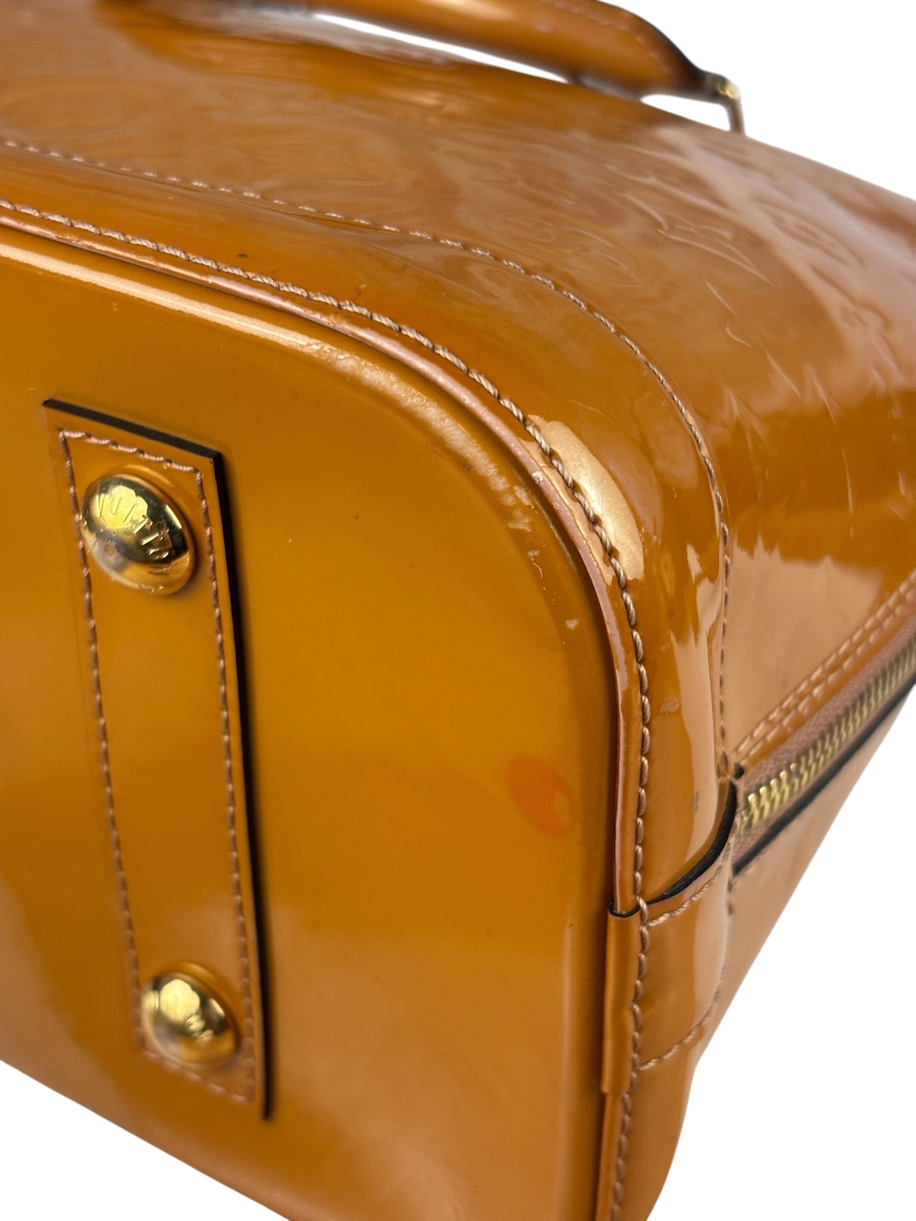 Louis Vuitton Vintage Monogram Vernis Alma MM Handbag Orange