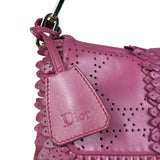 Christian Dior Purple Ruffle Leather New Lock Flap Bag