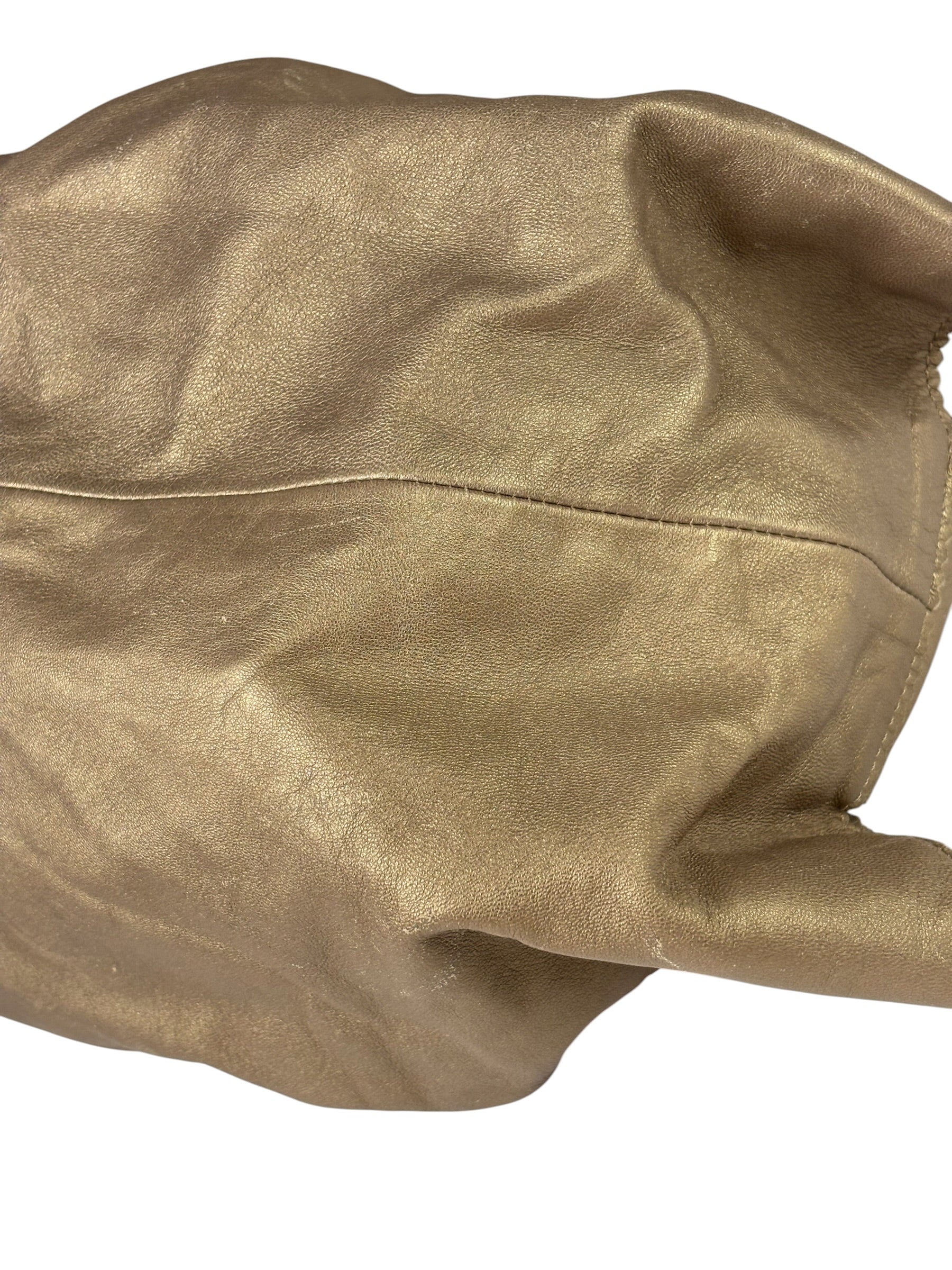 Loewe Metallic Gold Leather Nappa Aire Handbag