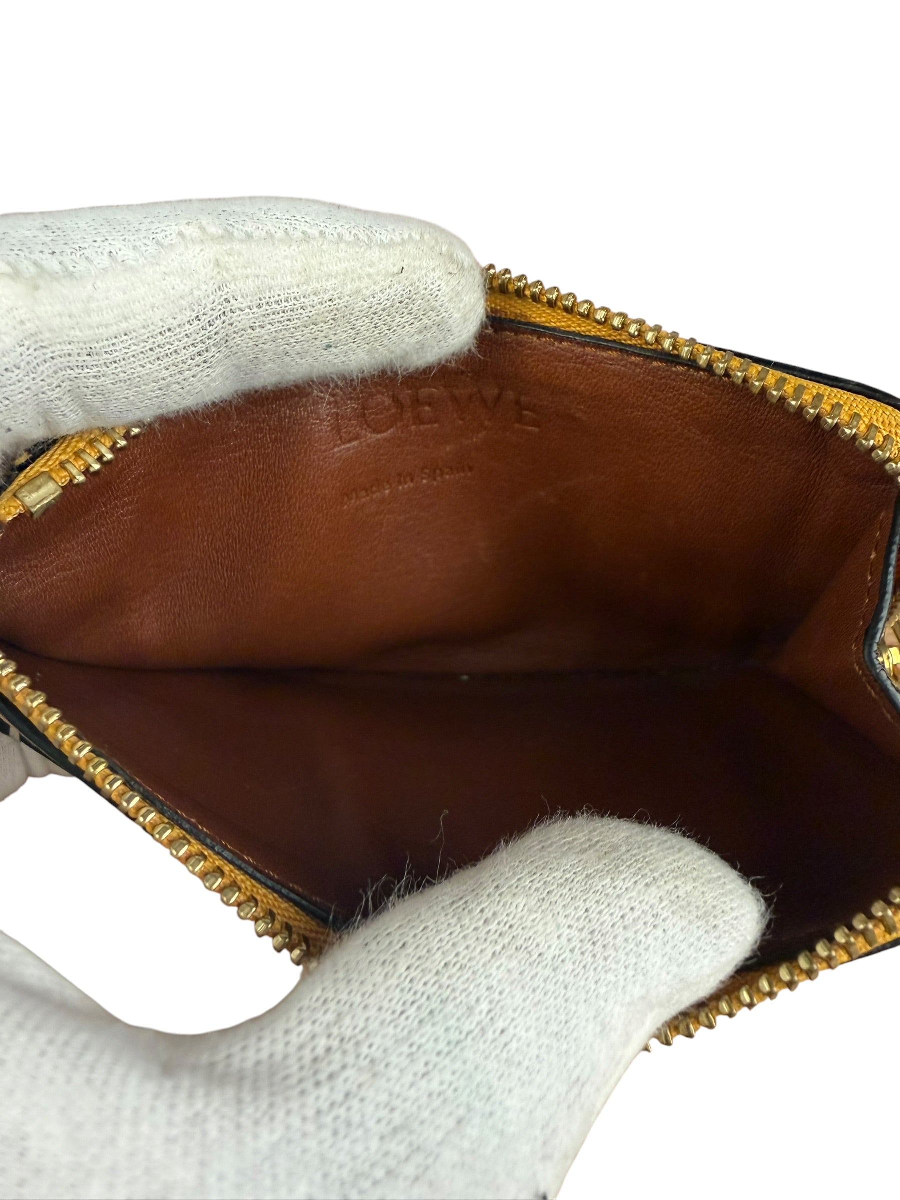 Loewe Honey Yellow/Sunflower Leather Bicolor Card Holder