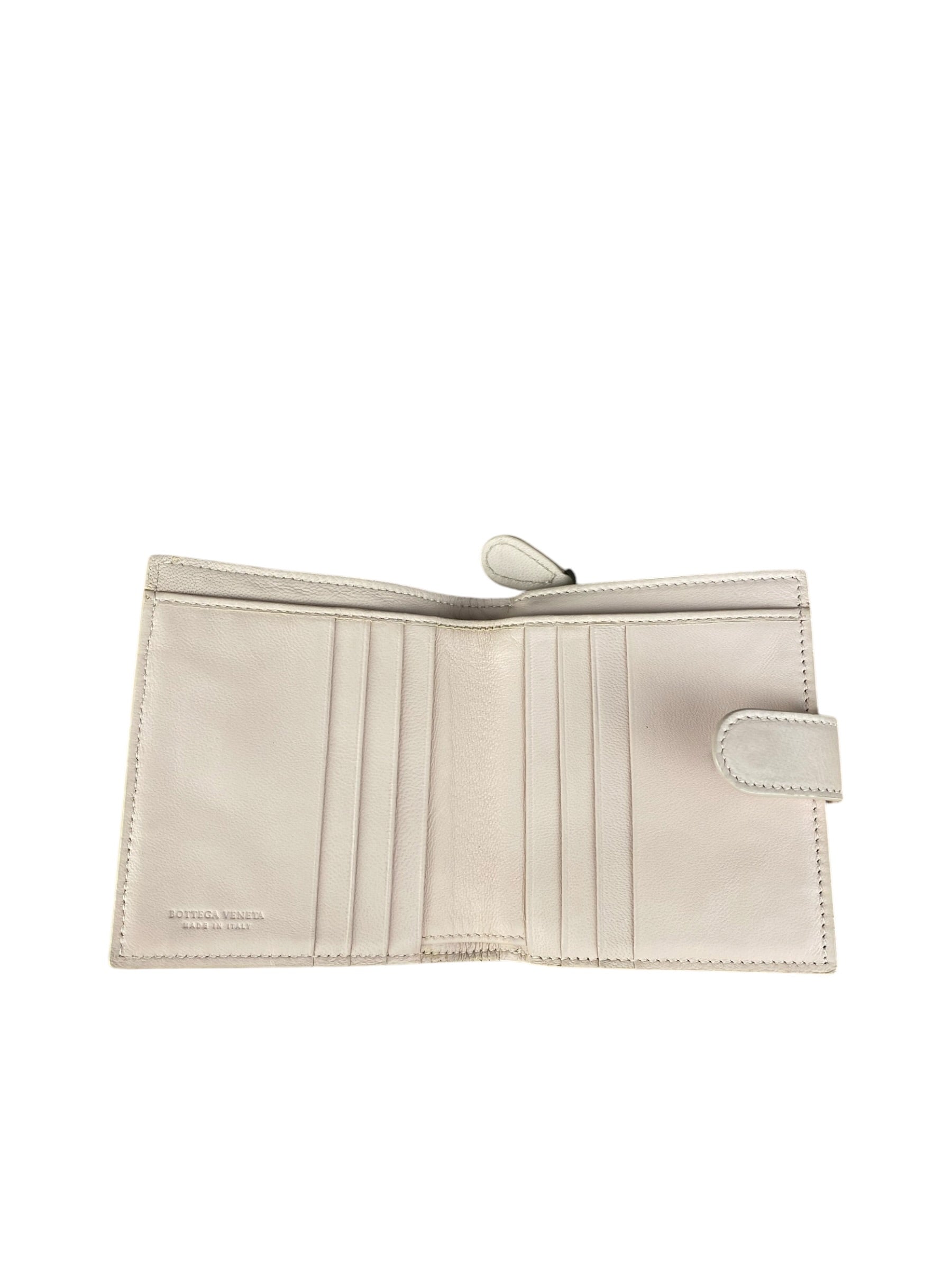 Bottega Veneta Intreccio Leather Wallet Light Pink