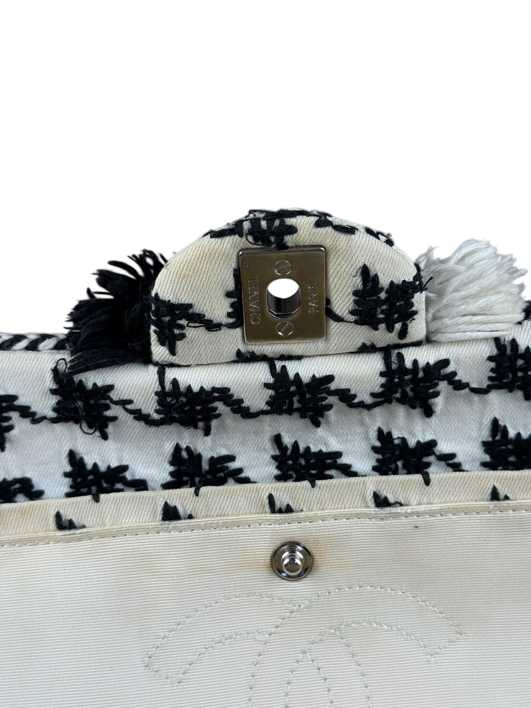 Chanel Tweed Woven Medium Classic Double Flap Bag 2014