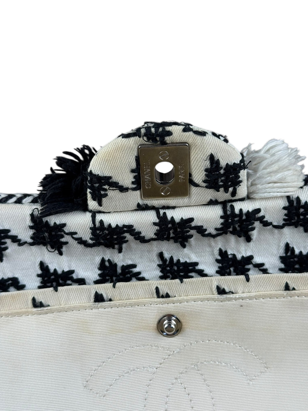 Chanel Tweed Woven Medium Classic Double Flap Bag 2014