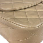 Chanel Beige Quilted Lambskin Flap Bag 90's