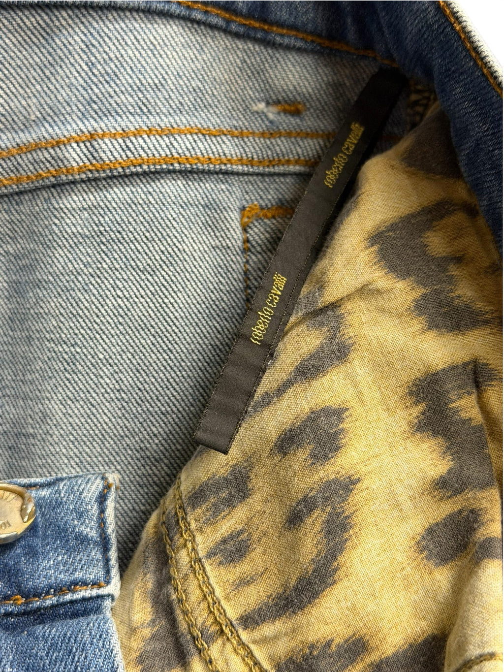 Roberto Cavalli Straight Leg Blue Denim Jeans