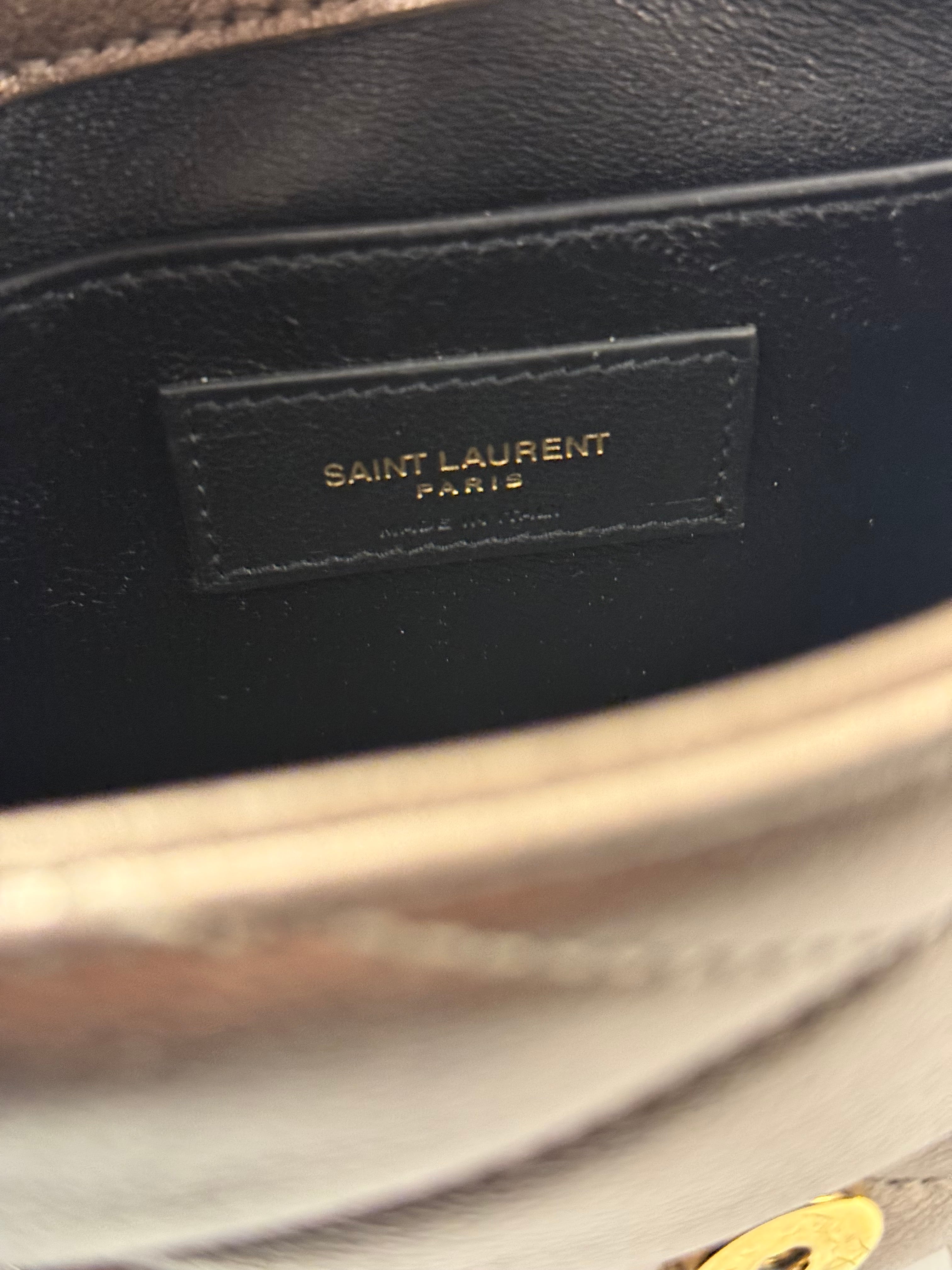 Saint Laurent Metallic Bronze Lambskin Quilted Le 57 Shoulder Bag