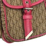 Christian Dior Vintage Pink Leather Trim Diorssimo Street Chic Shoulder Bag