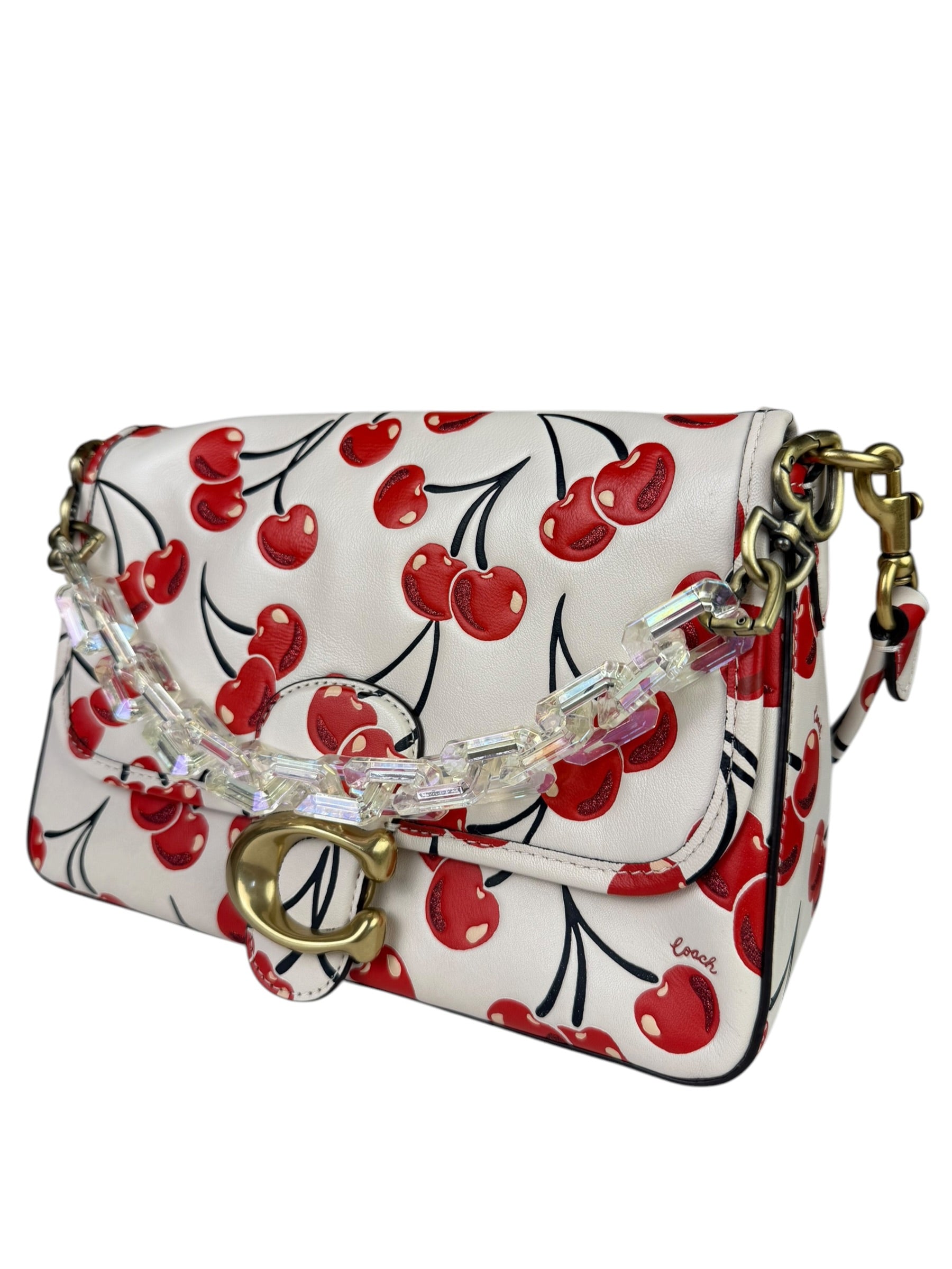 Coach Soft Tabby Shoulder Bag With Cherry Print
