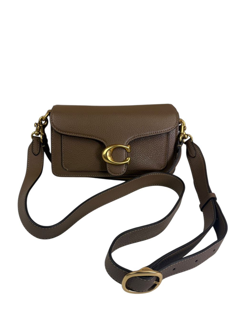 Coach Taupe Leather Tabby Two-Way Bag