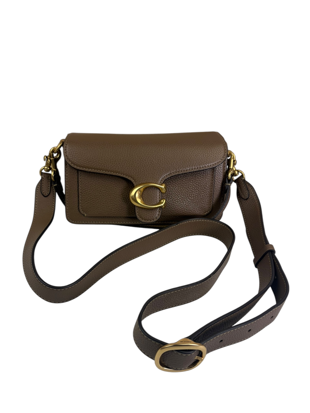 Coach Taupe Leather Tabby Two-Way Bag