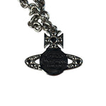 Vivienne Westwood Silver Bas Relief Pendant Necklace