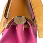 Hermes Pink/Brown Leather Trim Herbag Zip 31 Two-Way Bag