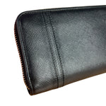 Prada Black Saffiano Leather Long Wallet