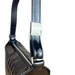 Chanel Black Patent Chocolate Bar Shoulder Bag '02