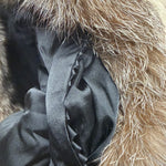 Vintage Accency Neutral-Toned Fox Fur Coat