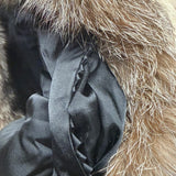 Vintage Accency Neutral-Toned Fox Fur Coat