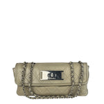 Chanel Light Grey Quilted Mademoiselle Chain Flap Bag 2008