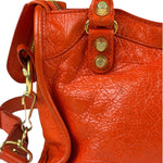 Balenciaga Red Leather Mini City Bag