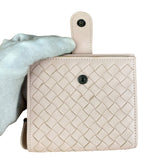 Bottega Veneta Intreccio Leather Wallet Light Pink