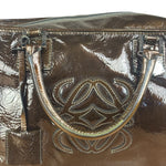 Loewe Vintage Brown Patent Leather Amazona Handbag