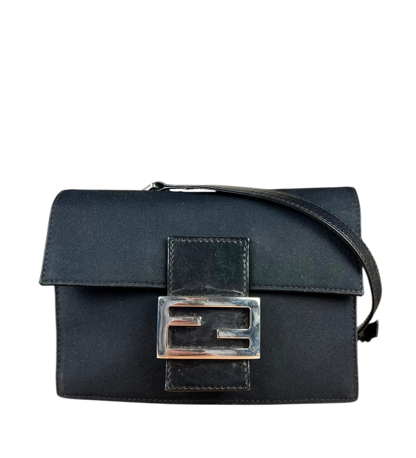 Fendi Nylon FF Baguette Shoulder Bag