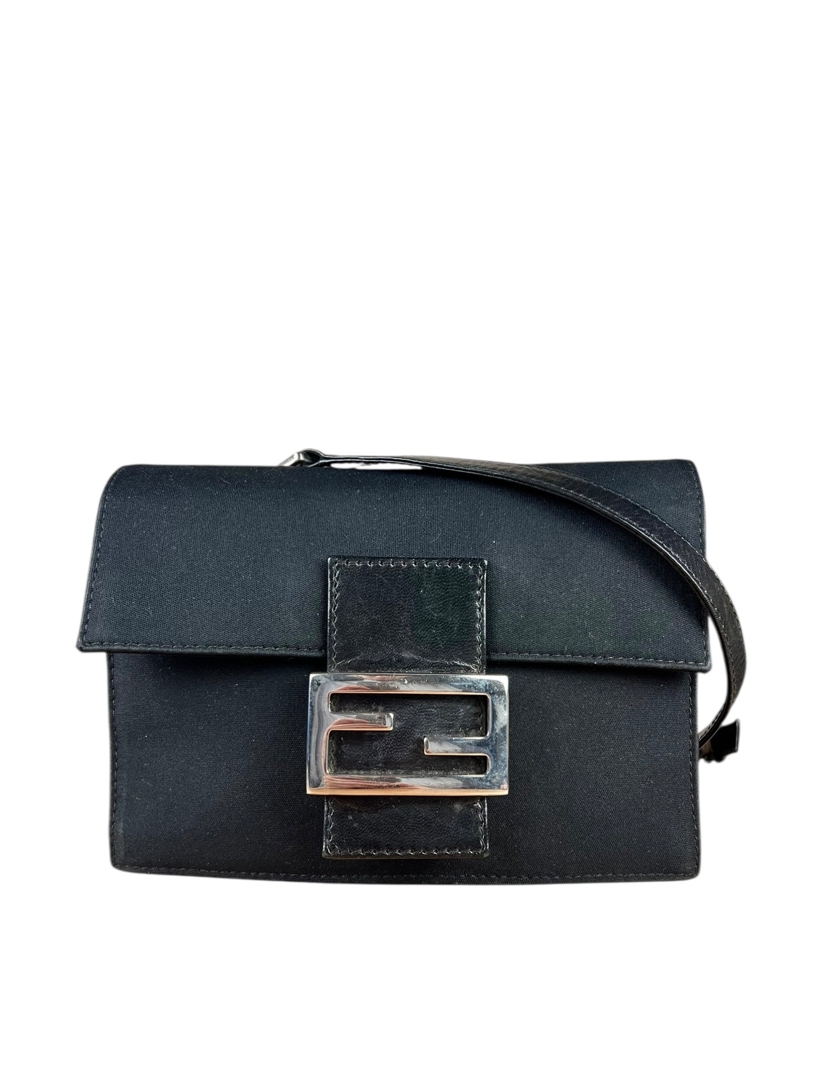 Fendi Nylon FF Baguette Shoulder Bag