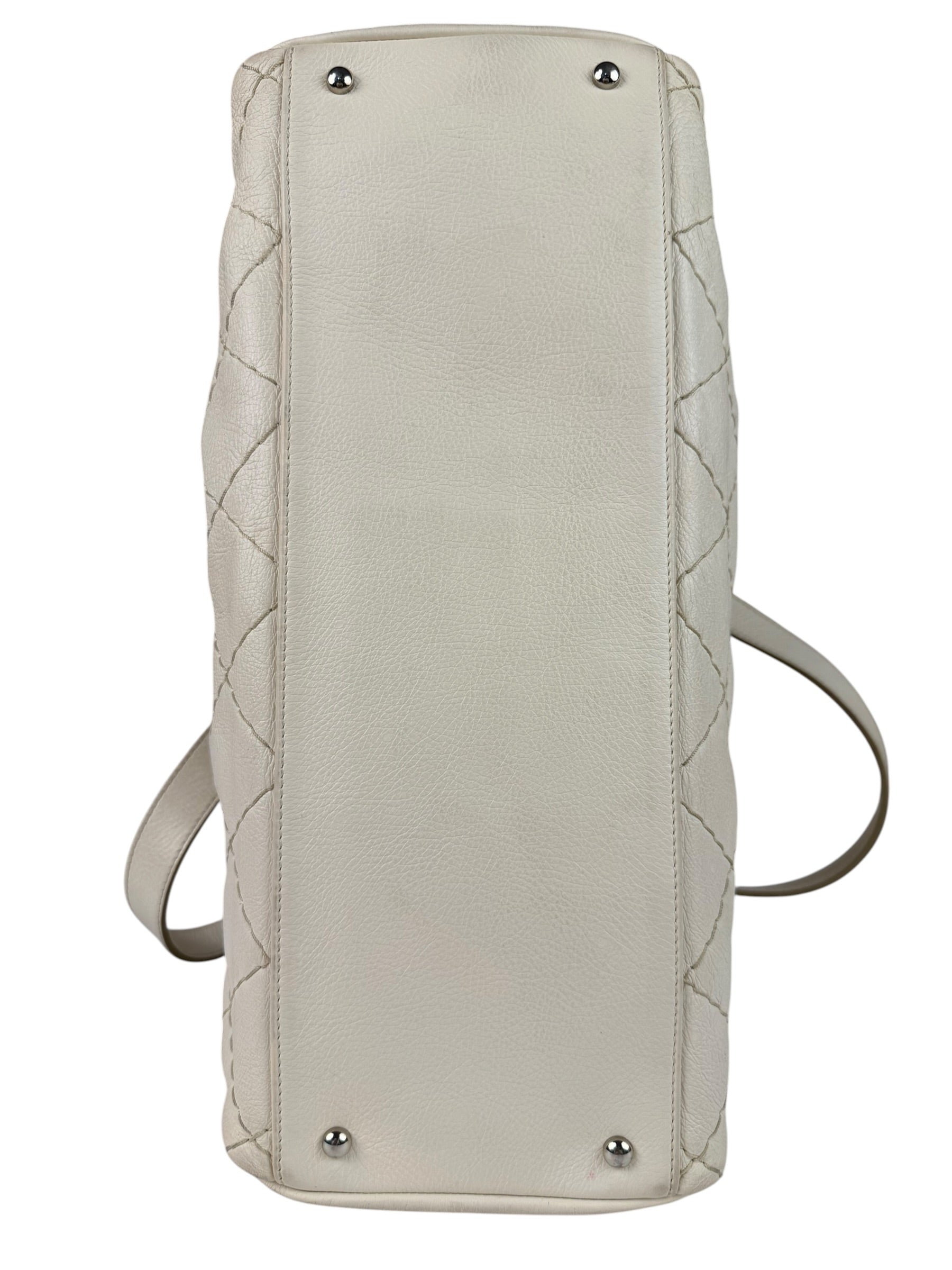 Chanel Beige Quilted Leather Tote 2009