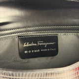 Salvatore Ferragamo Vintage Black Lizard Embossed Leather Pochette