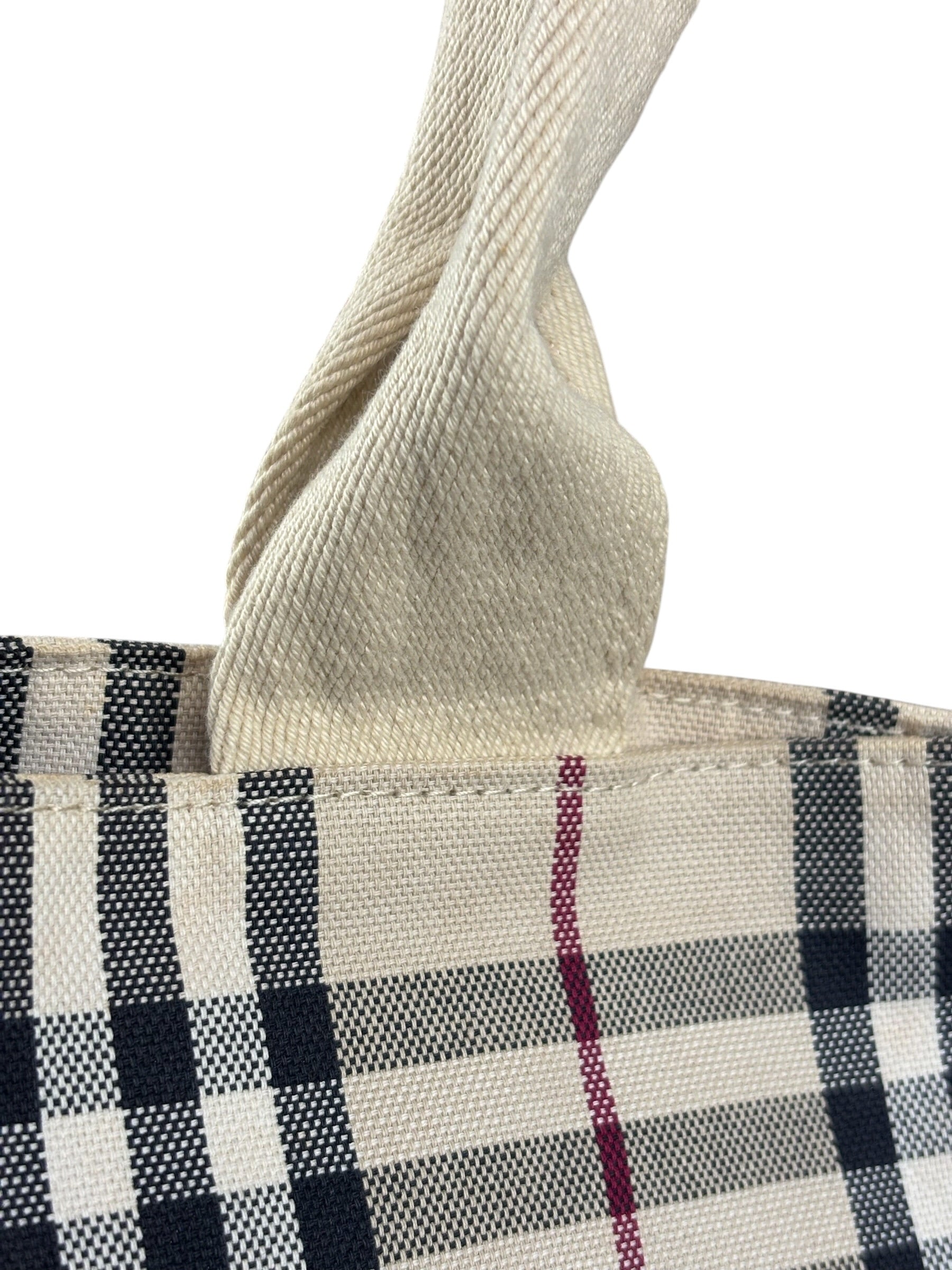 Burberry Vintage Canvas House Check Tote Bag