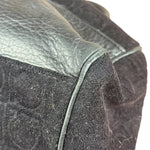 Salvatore Ferragamo Black Leather Trim Gancini Monogram Canvas Shoulder Bag