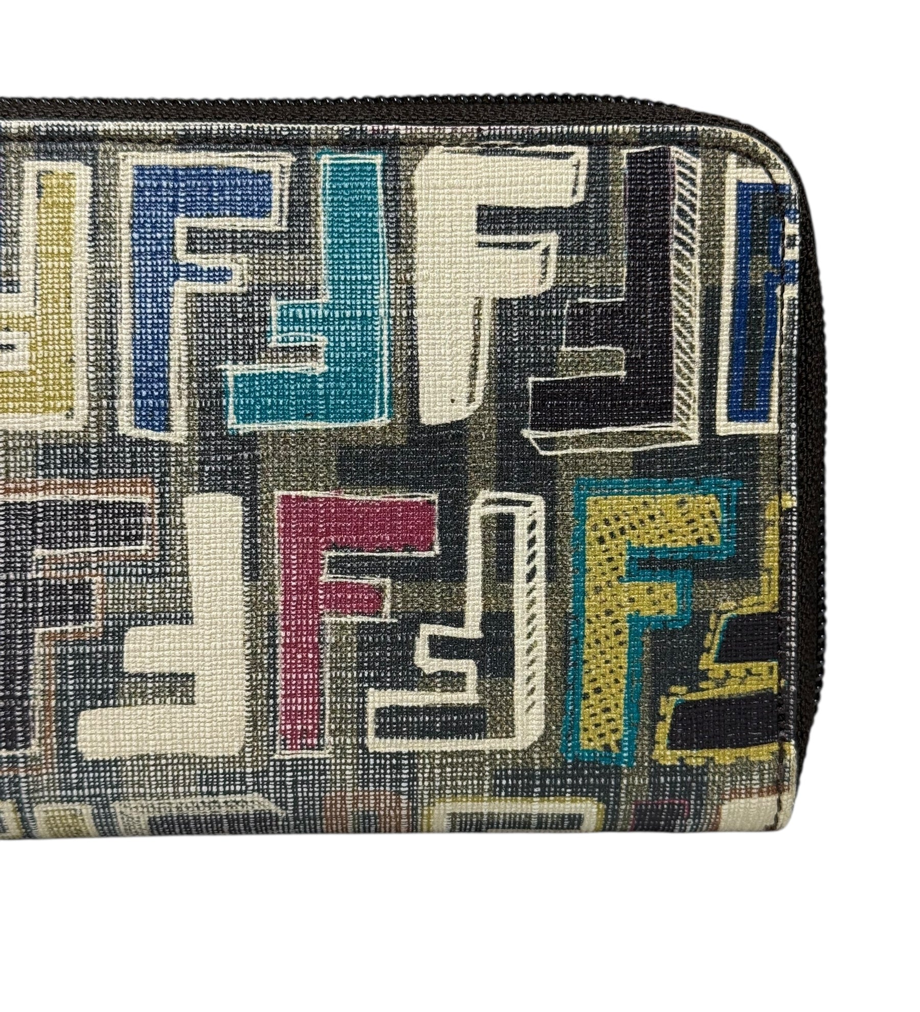 Fendi Zucca Spalmati FF Multicolor Long Wallet