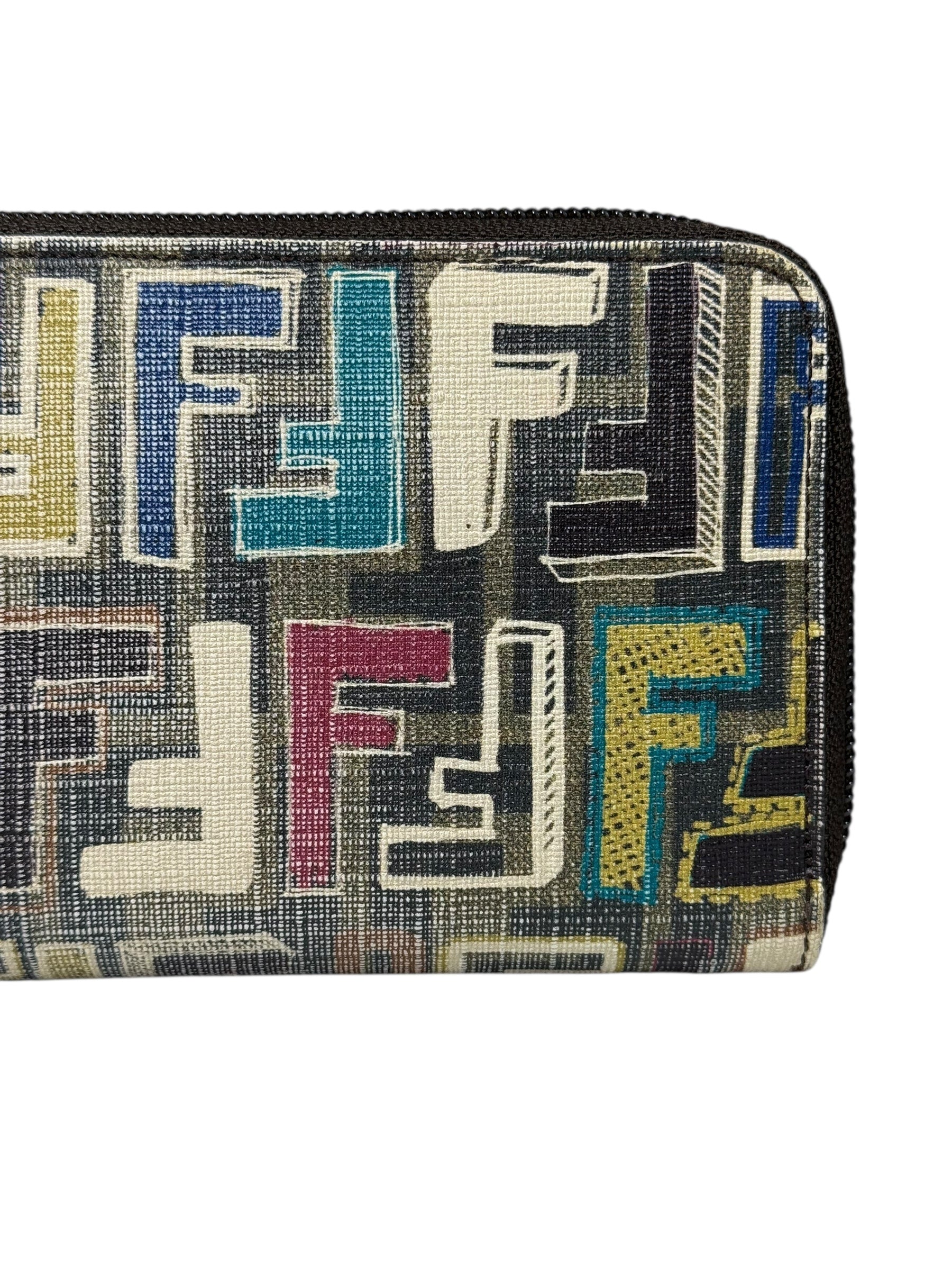 Fendi Zucca Spalmati FF Multicolor Long Wallet